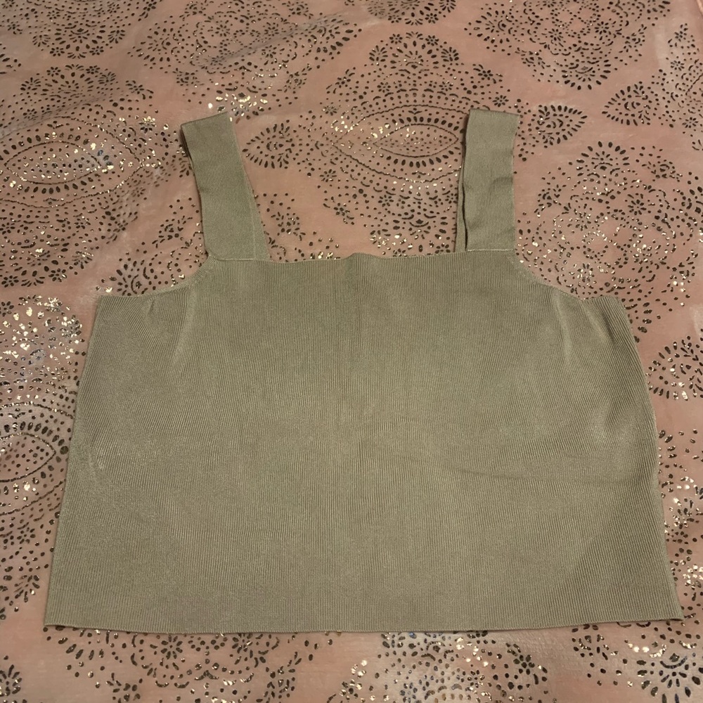 Leith NUDE ribbed crop top xl